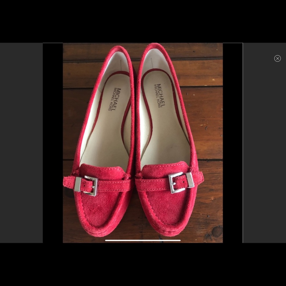 Michael Kors Red Suede Loafers